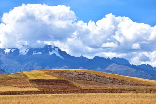 Scenery in Maras in the Cusco region in the south of Peru