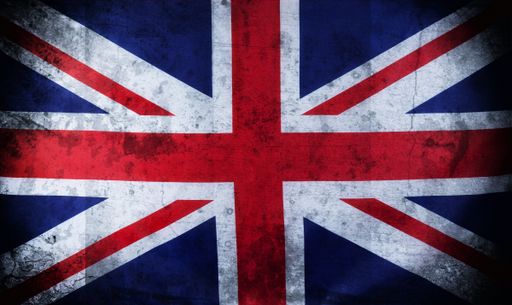 A closeup shot of the old British flag