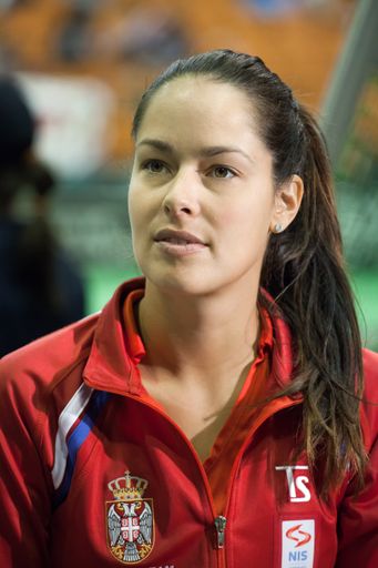 A portrait of Ana Ivanovic a Serbian former world No. 1 tennis player, during the FED Cup match
