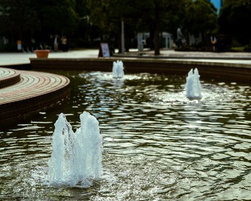 A closeup shot of a small fountain in Japan