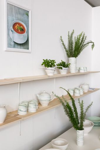 An Items on display at exhibitor stand at hand-made design fair
