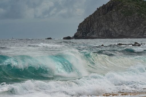 A beautiful view of the sea and mountain in Cabo San Lucas