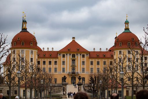 A beautiful view of the famous Moritzburg Castle in Saxony, Germany