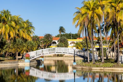 A landscape view of Josone Park. Varadero, Cuba