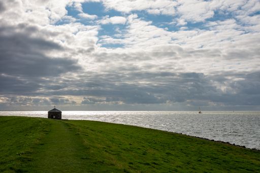 IJsselmeer is a closed off inland bay in The Netherlands