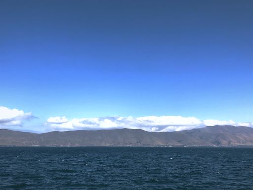 A scenic view of Lake Sevan, the pearl of Armenia