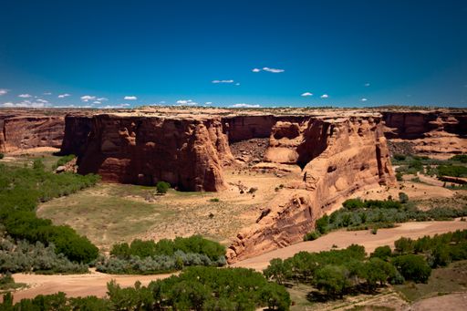 The view over Canyon de Chelly National Monument, Tsaile, Arizona, USA.