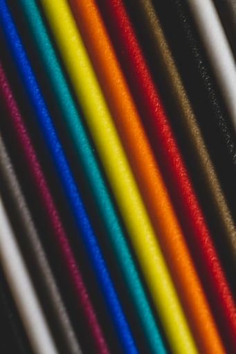 Conductive wires of electrical circuits, connected to electronic engineering.
