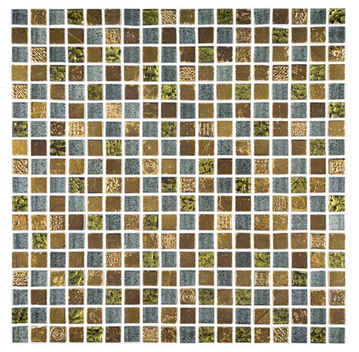 A high angle shot of small square colorful tiles - good for a background