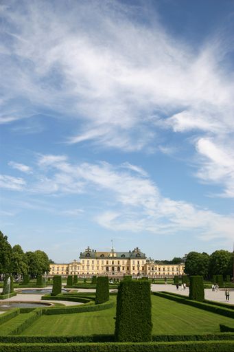 A vertical shot of the Drottningholm Palace in Stockholm, Sweden