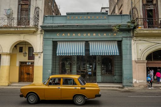 A beautiful shot in the old town of Havana in Cuba during the day