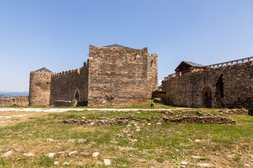 a side view of Castle of the Knights Templar in Ponferrada, Spain