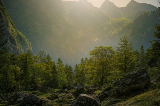 A beautiful shot of a landscape under the cloudy skies