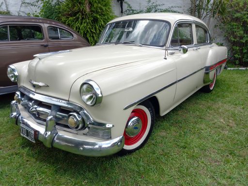 old American Chevrolet Chevy Bel Air four door sedan 1953 by GM. CADEAA 2021 classic car show.