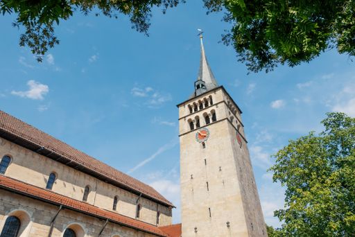A low angle shot of the famous church Martinskirche in Sindelfingen Germany
