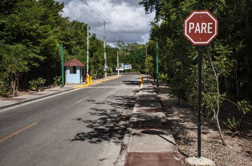 Dominican Stop Signal in Bayahibe street during daytime