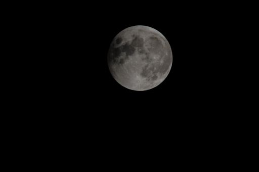 A Partial Eclipse of the Moon in Black Night