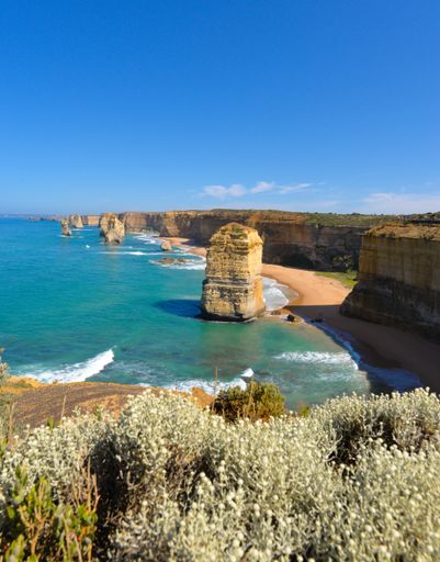 A beautiful view of Twelve Apostles rock formations, Great Ocean Road, Victoria, Australia