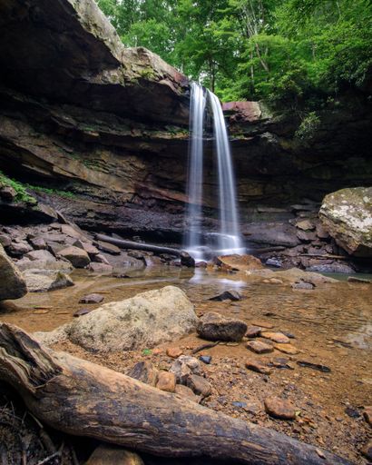 Cucumber Falls in Pennsylvania's Ohiopyle State Park.