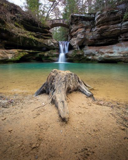 Upper Falls of Hocking Hills State Park in Ohio.