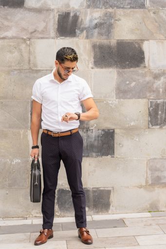 A closeup of a young enterprising man, striving for his business