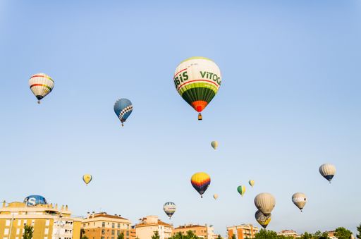 The 25th European Balloon Festival and the concentration of aerostatic balloons in Igualada, Spain