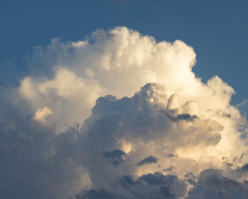 A low angle shot of a blue cloudy sky on a sunny day - perfect for wallpapers