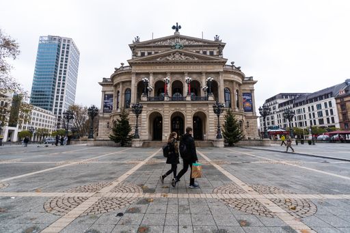 A view of the Frankfurt Opera House in Germany