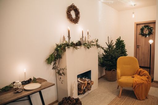 A closeup of different decorations in a house