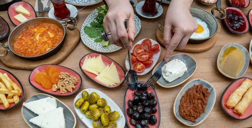 A Traditional Turkish Breakfast Table