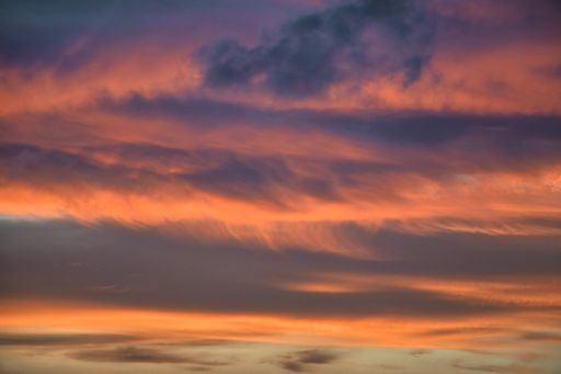 A beautiful view of generic clouds with colors during sunset