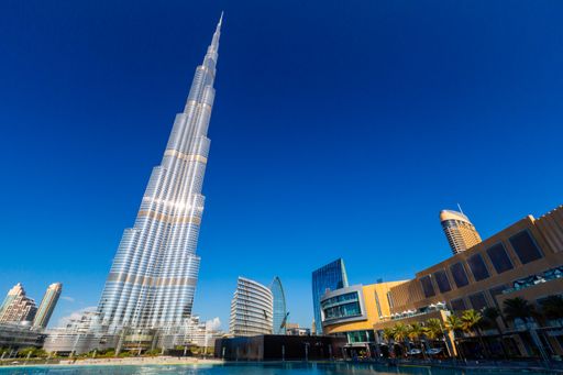 The Burj Khalifa Tower in Dubai, United Arab Emirates the tallest building in the world