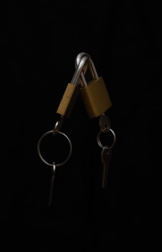 A closeup shot of locks