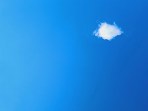 A lonely cloud in the blue sky
