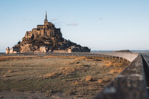 A beautiful view of the famous Le Mont Saint-Michel tidal island