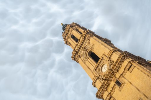 The Plaza of Our Lady of the Pillar in Zaragoza, Aragon, Spain