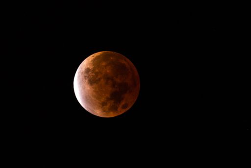 A closeup shot of Lunar Eclipse