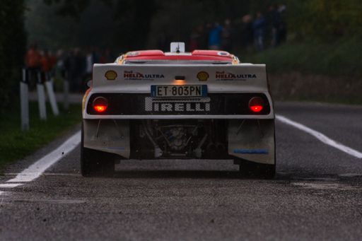 A photo of Launch 037 historic rally car in a historic race