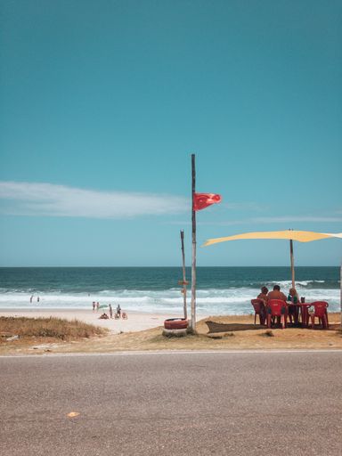 A vertical shot of the beautiful beach in Rio de Janeiro