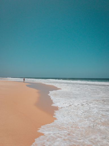 A vertical shot of the beautiful beach in Rio de Janeiro
