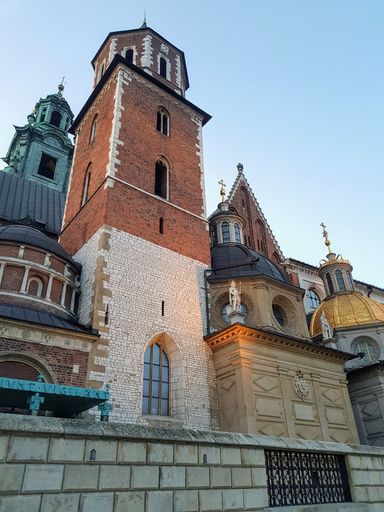 A vertical shot of the Wawel Royal Castle in Krakow,Poland