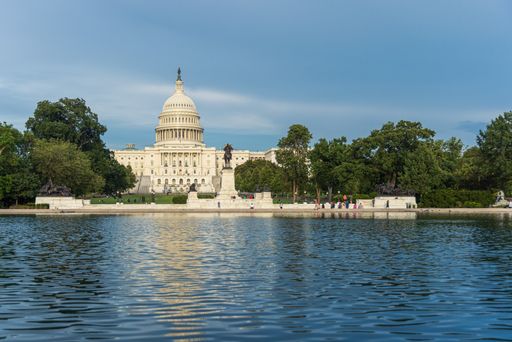 The historical United States Capitol in Washington, D.C., United States