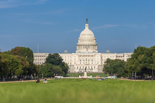 The historical United States Capitol in Washington, D.C., United States