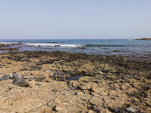 A beautiful view of a Rocky beach in Cape Verde
