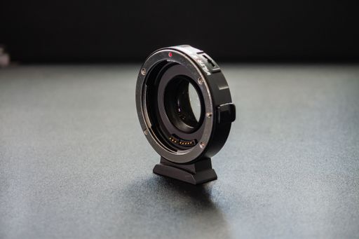 A closeup shot of a black digital camera