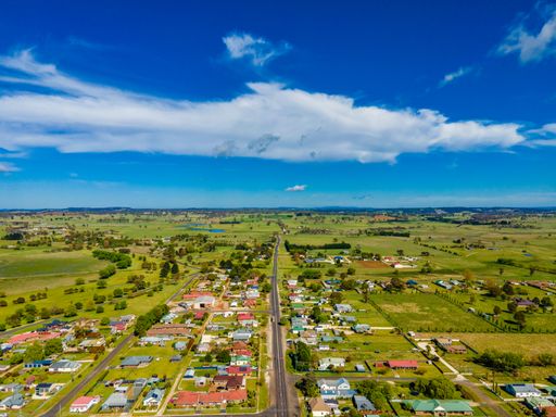 An aerial view of Guyra, New South Wales