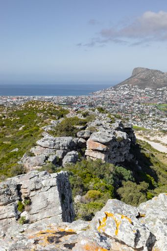 A beautiful view of Fish Hoek residential neighborhood in Cape Town, South Africa