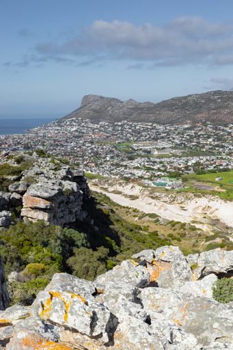 A beautiful view of Fish Hoek residential neighborhood in Cape Town, South Africa