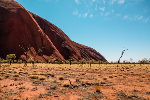 The Uluru sandstone formation in the Northern Territory of Australia