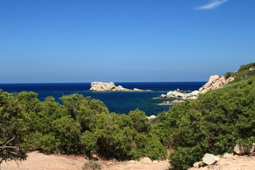Sardinian natural Landscape and coastline in southern coast, Italy